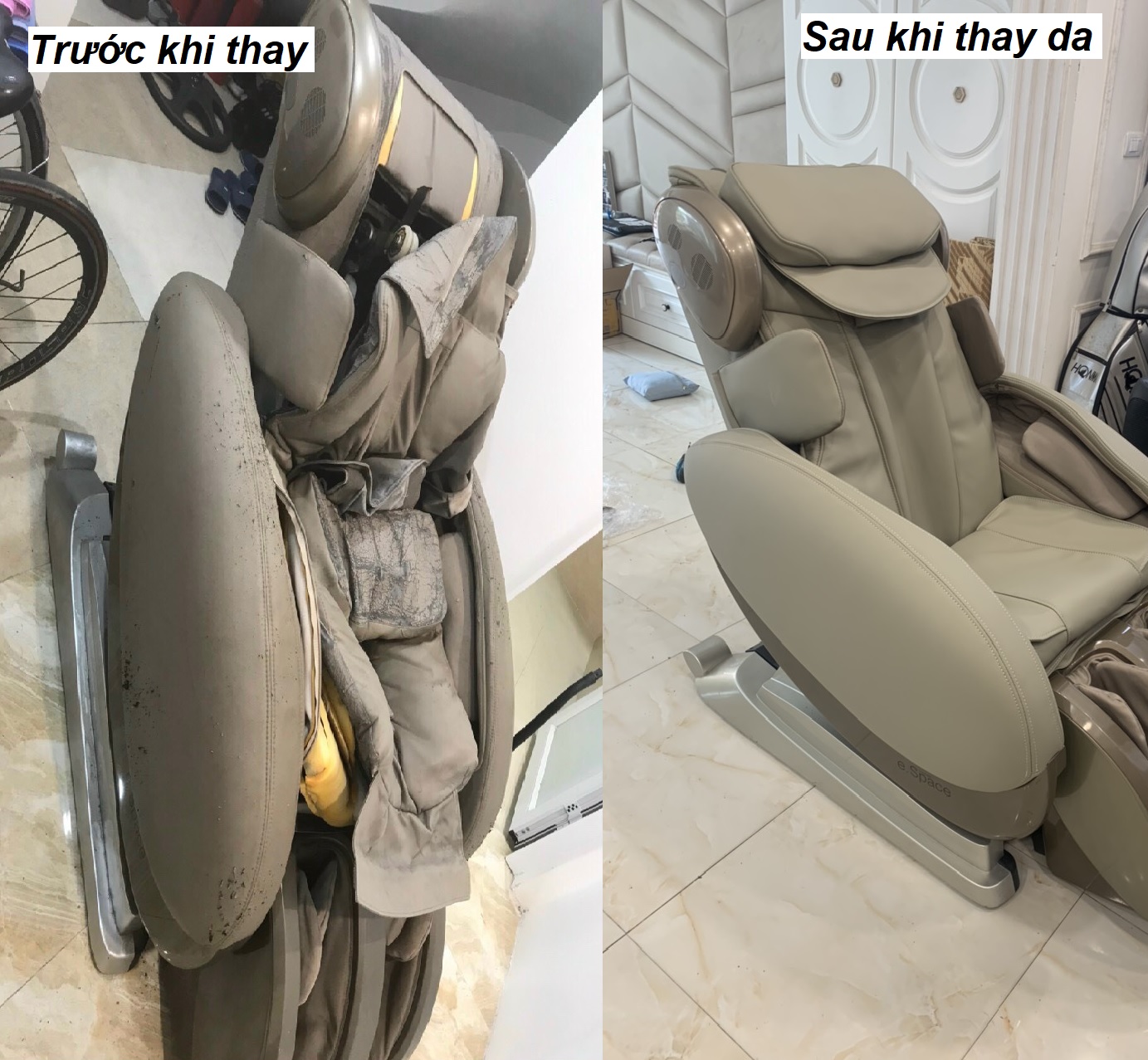 Tăng Giá Trị Cho Ghế Massage Của Bạn Với Dịch Vụ Thay Da Uy Tín