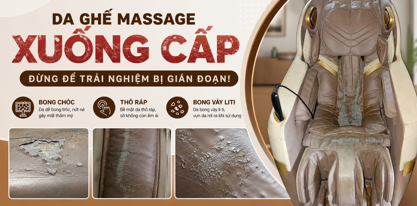Ghế Massage Có Mùi Khó Chịu? Hiểm Họa Từ Da Lão Hóa Và Giải Pháp Khắc Phục Triệt Để