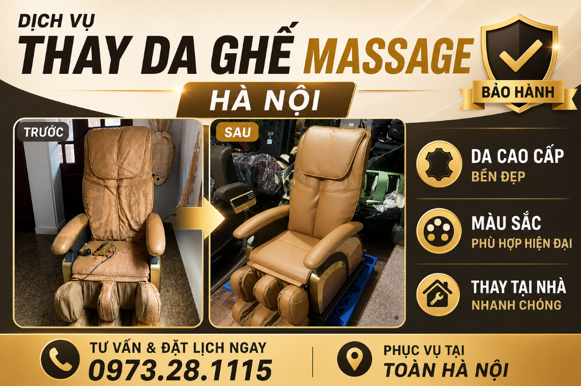 Ghế Massage Cũ Xấu Xí Có Thể “Lột Xác” Sang – Xịn – Mịn Thế Nào?