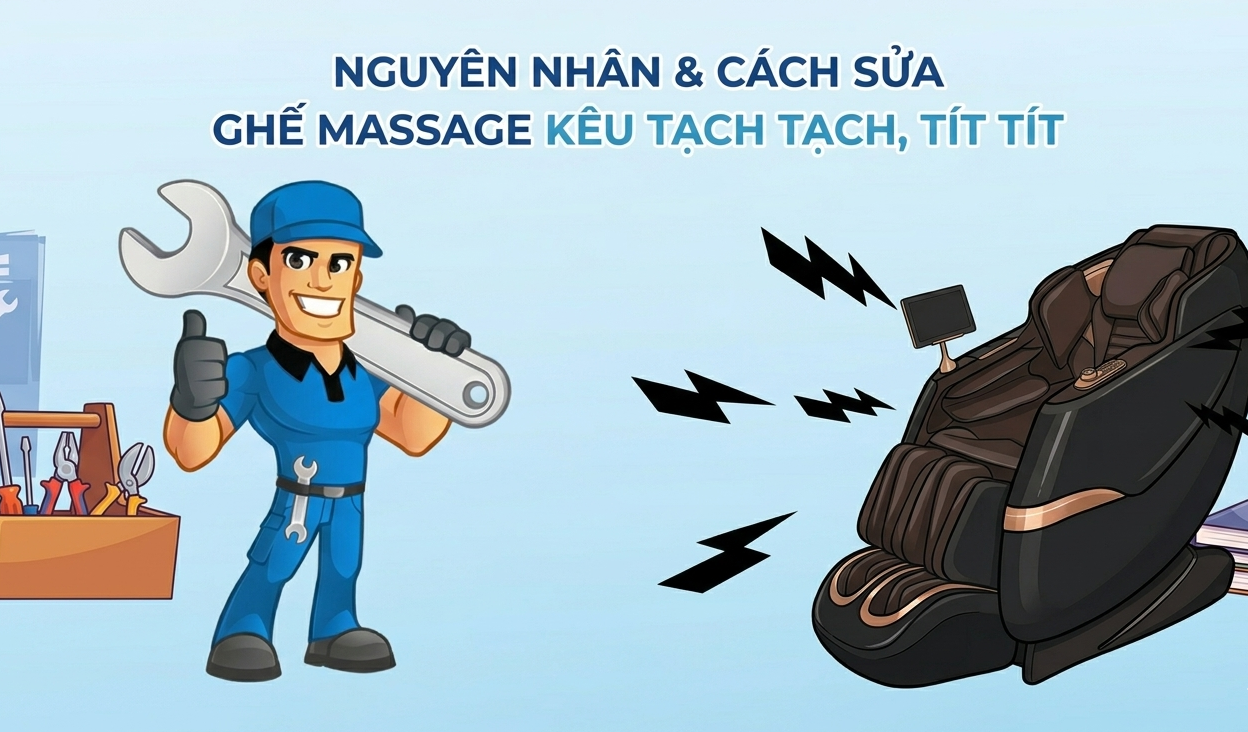 Ghế Massage Phát Ra Tiếng Ồn Lớn: Nỗi Ám Ảnh Của Sự Thư Giãn Và Cách Xử Lý Triệt Để